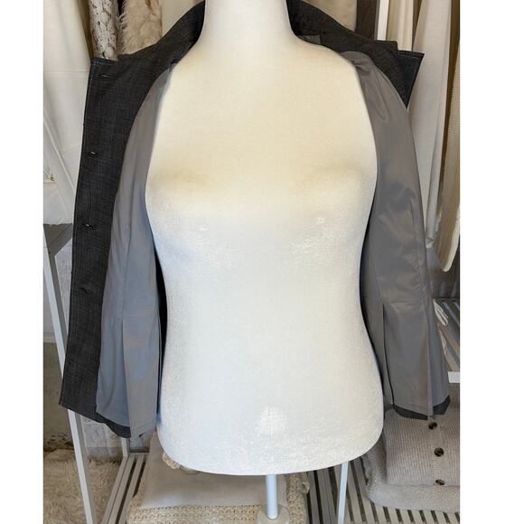 Victor Alfaro Women's Size 10 Button Up Peplum Gray Blazer Jacket #0380 - Picture 6 of 10